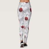 Vrolijk kerstfeest Rood Ornament Ball Leggings (Achterkant)