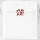 Vrolijk kerstfeest rood plein Sticker (Tas)