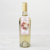 Vrolijk Kerstfeest Rood & Wit Amaryllis Flessenhanger (Op fles)