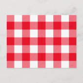 Vrolijk Kerstfeest Rood Wit Buffalo Check Familie Feestdagenkaart (Achterkant)