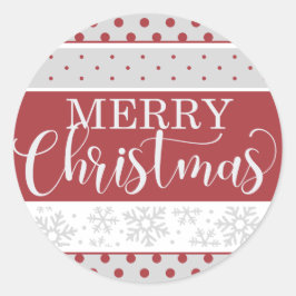 Vrolijk Kerstfeest Rood & Wit Decoratieve Sticker