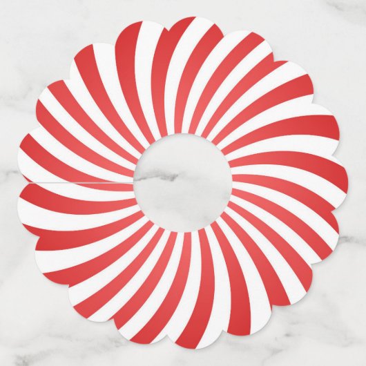 Vrolijk Kerstfeest Rood & Wit Pepermunt Snoep Swir Wijnglaslabel (Achterkant)