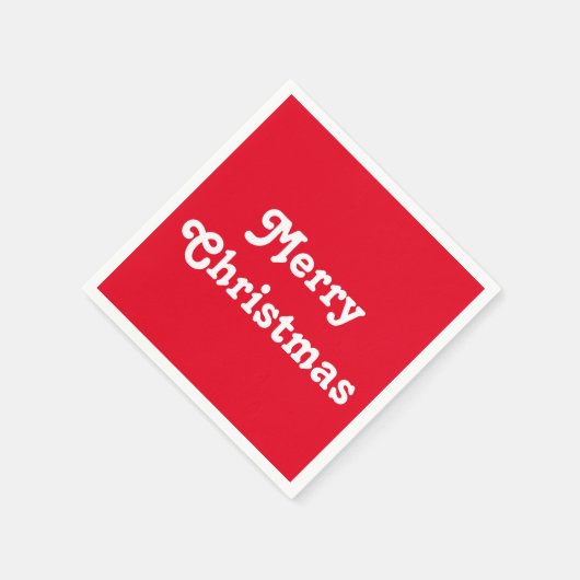 "Vrolijk kerstfeest" - rood wit Servet (Hoek)