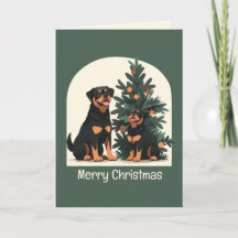 Vrolijk Kerstfeest Rottweiler Honden