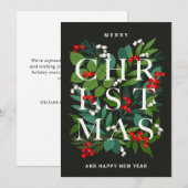 Vrolijk kerstfeest Roustic Corporate Greeting Feestdagenkaart (Voorkant / Achterkant)