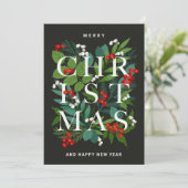 Vrolijk kerstfeest Roustic Corporate Greeting Feestdagenkaart (Staand voorkant)