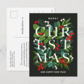Vrolijk kerstfeest Roustic Corporate Greeting Feestdagenkaart (Voorkant / Achterkant)