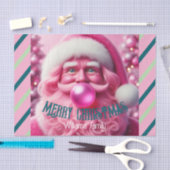 Vrolijk Kerstfeest Roze Bubble Gum | Aangepaste be Tissuepapier (Craft)