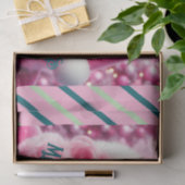 Vrolijk Kerstfeest Roze Bubble Gum | Aangepaste be Tissuepapier (Geschenk)