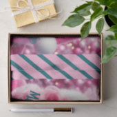 Vrolijk Kerstfeest Roze Bubble Gum | Aangepaste be Tissuepapier (Geschenk)