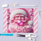 Vrolijk Kerstfeest Roze Bubble Gum | Aangepaste be Tissuepapier (Craft)