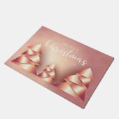 Vrolijk Kerstfeest Roze CALIGRAPHY Sneeuwvlok Deurmat (Schuin)