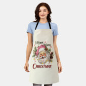 Vrolijk Kerstfeest - Roze Kerstman Schort (Gedragen)