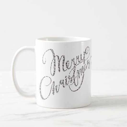 Vrolijk kerstfeest - Roze Mok voor het afdrukken v (Links)