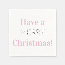 Vrolijk kerstfeest | Roze typografie Servet