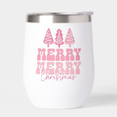 Vrolijk Kerstfeest - Roze Vakantie Ontwerp (Links)