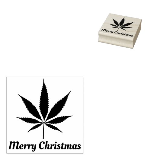 Vrolijk kerstfeest rubberstempel (Gestempeld)