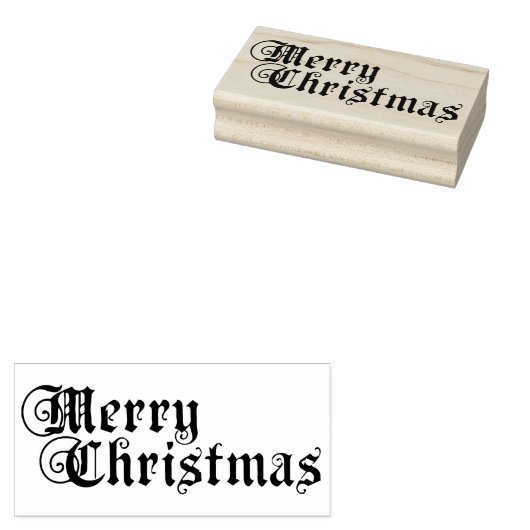 Vrolijk kerstfeest rubberstempel (Gestempeld)
