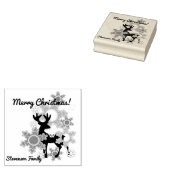 Vrolijk kerstfeest rubberstempel (Gestempeld)