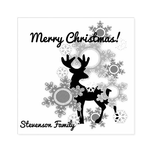 Vrolijk kerstfeest rubberstempel (Afrduk)