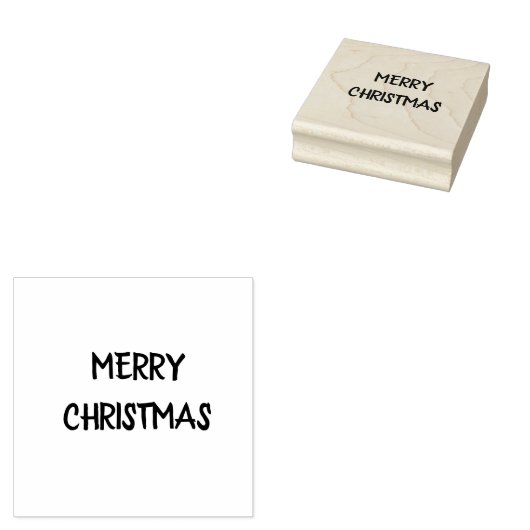 Vrolijk kerstfeest rubberstempel (Gestempeld)