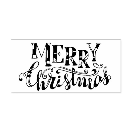 Vrolijk kerstfeest rubberstempel (Afrduk)