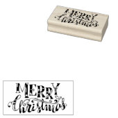 Vrolijk kerstfeest rubberstempel (Gestempeld)