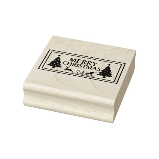 Vrolijk kerstfeest rubberstempel (Stempel)