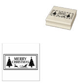 Vrolijk kerstfeest rubberstempel (Gestempeld)