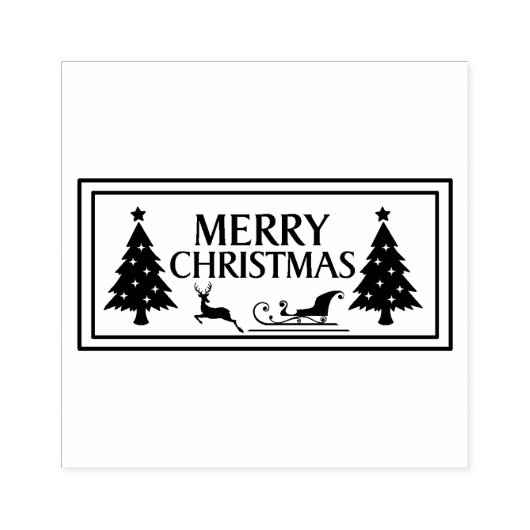 Vrolijk kerstfeest rubberstempel (Afrduk)