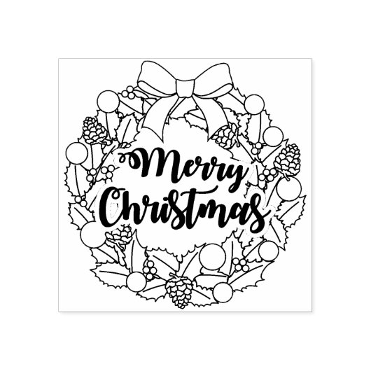 Vrolijk kerstfeest rubberstempel (Afrduk)