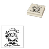 Vrolijk kerstfeest rubberstempel (Gestempeld)