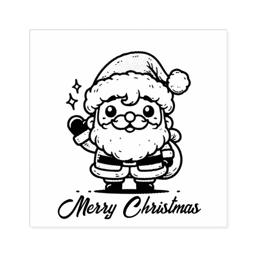 Vrolijk kerstfeest rubberstempel (Afrduk)