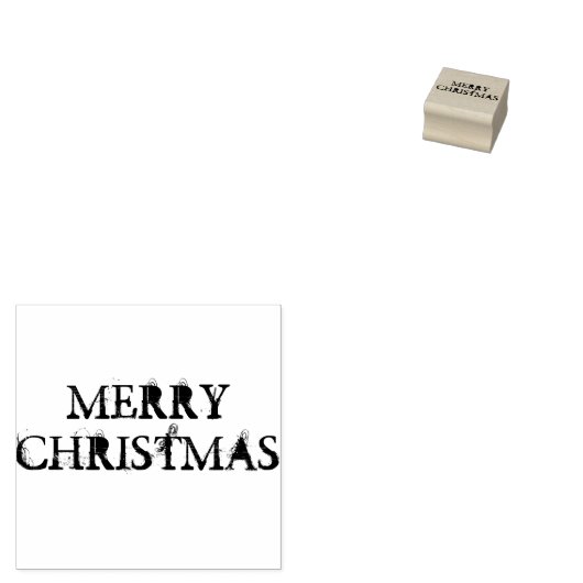 Vrolijk kerstfeest rubberstempel (Gestempeld)