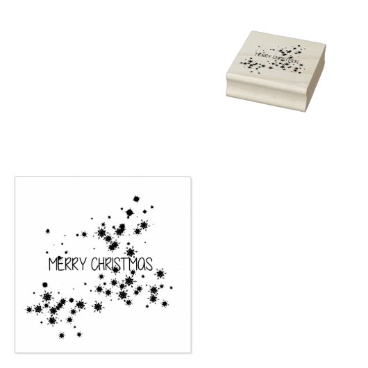 Vrolijk kerstfeest rubberstempel (Gestempeld)