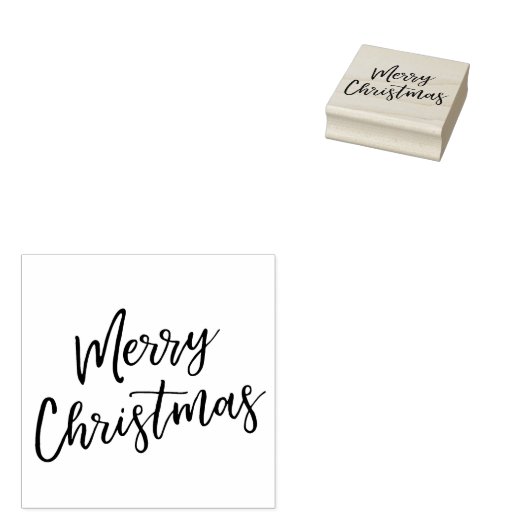 Vrolijk kerstfeest rubberstempel (Gestempeld)