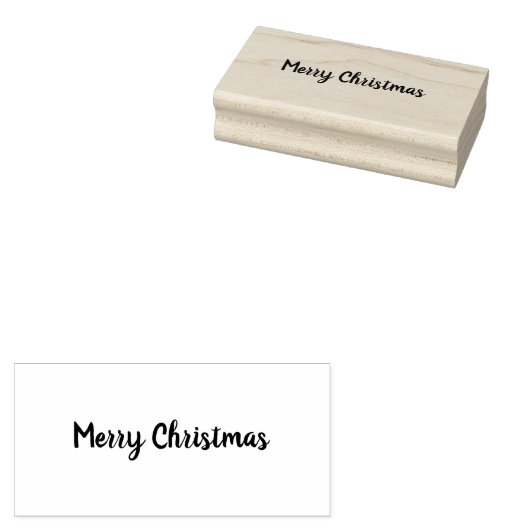 Vrolijk kerstfeest rubberstempel (Gestempeld)