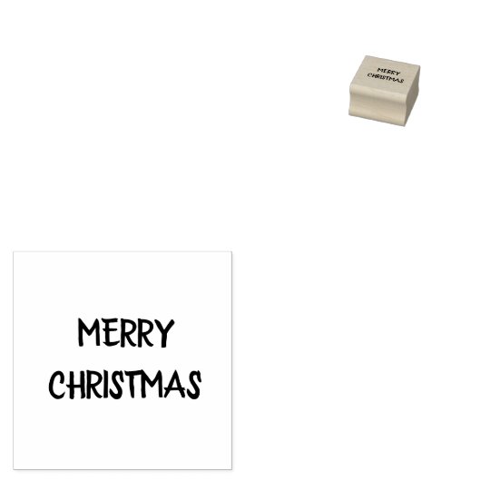 Vrolijk kerstfeest rubberstempel (Gestempeld)