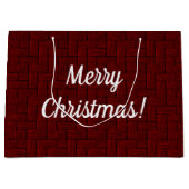 Vrolijk kerstfeest Ruby Gift Bag Groot Cadeauzakje (Voorkant)