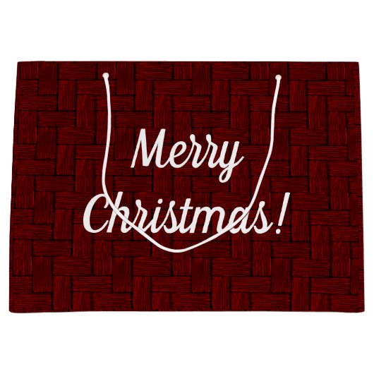 Vrolijk kerstfeest Ruby Gift Bag Groot Cadeauzakje (Voorkant)