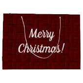 Vrolijk kerstfeest Ruby Gift Bag Groot Cadeauzakje (Achterkant)