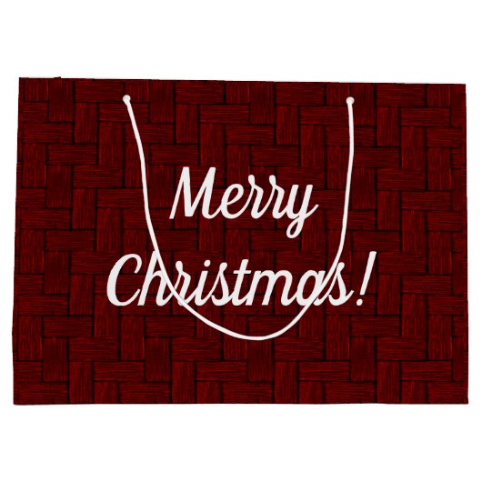 Vrolijk kerstfeest Ruby Gift Bag Groot Cadeauzakje (Achterkant)