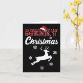 Vrolijk Kerstfeest Rudolph Rendier Xmas Kaart (Gele Bloem)
