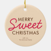 Vrolijk kerstfeest Rudolph rendierdonut Keramisch Ornament (Achterkant)