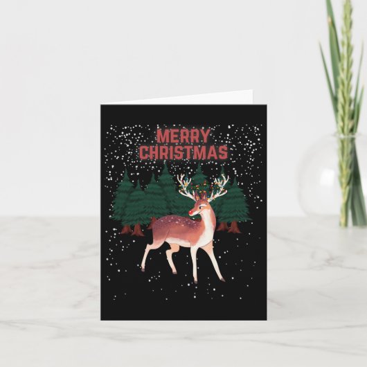 Vrolijk kerstfeest, Rudolph Tangled Kerstmis Kaart (Voorkant)