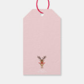 Vrolijk kerstfeest Rudolph The Red Nosed Reindeer Cadeaulabel (Achterkant)