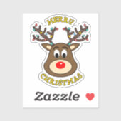 Vrolijk kerstfeest, Rudolph the Red Nosed Reindeer Sticker (Vel)