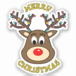 Vrolijk kerstfeest, Rudolph the Red Nosed Reindeer Sticker