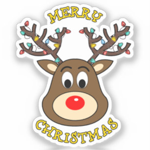 Vrolijk kerstfeest, Rudolph the Red Nosed Reindeer Sticker