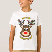 Vrolijk kerstfeest, Rudolph the Red Nosed Reindeer T-shirt (Voorkant)